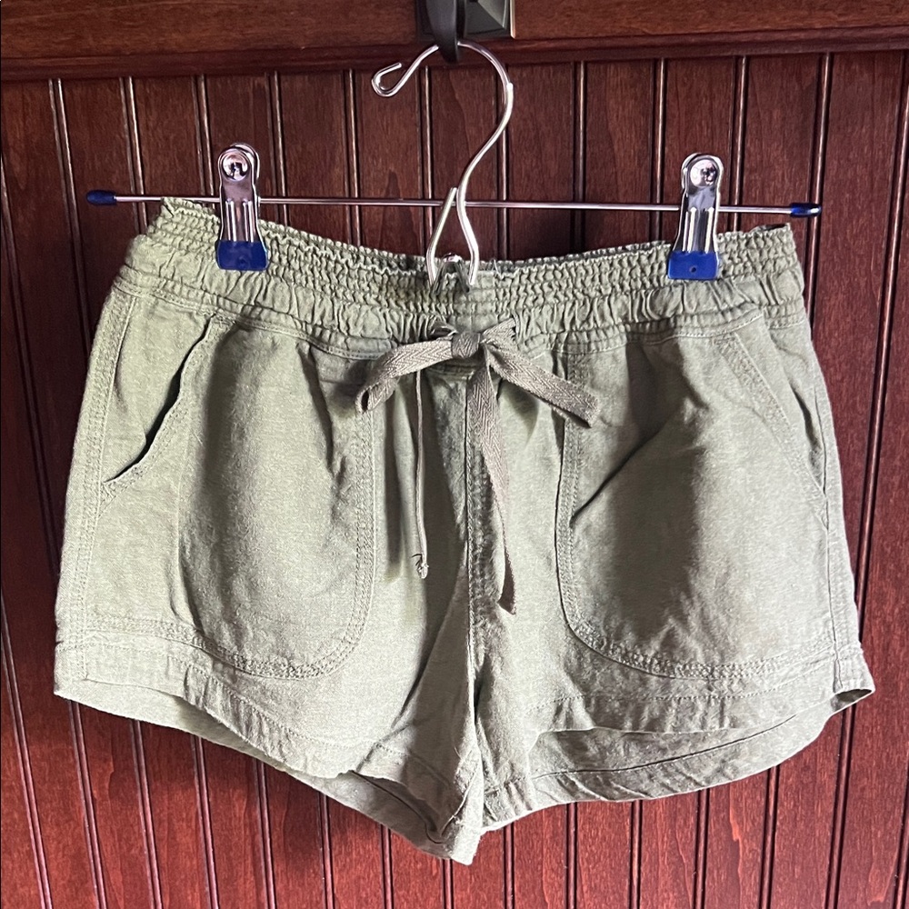 Altar’d State Olive Green Women's Small Drawstring Casual Shorts